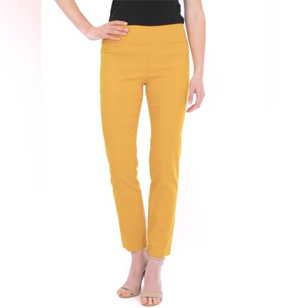Zac & Rachel Size 8 Pull On Ultimate Fit Crop Pant Mustard Yellow